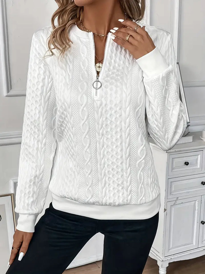 EMMA™ |  Elegant Quarter-Zip Sweater