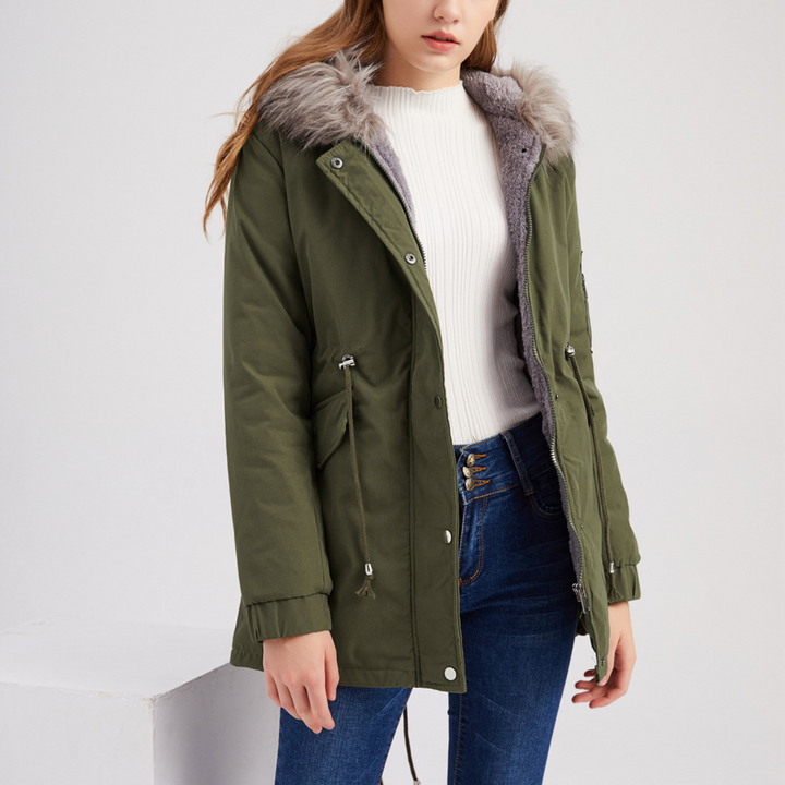 MARINA™ | Warm Velvet-Trimmed Parka