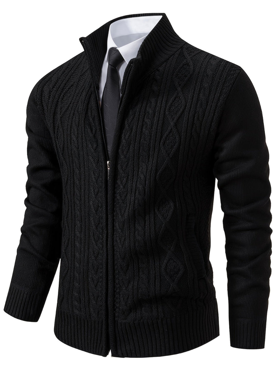 WILLIAM™ Classic Knit Zip Sweater